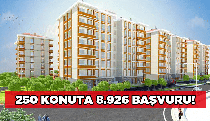 250 konuta 8.926 başvuru!
