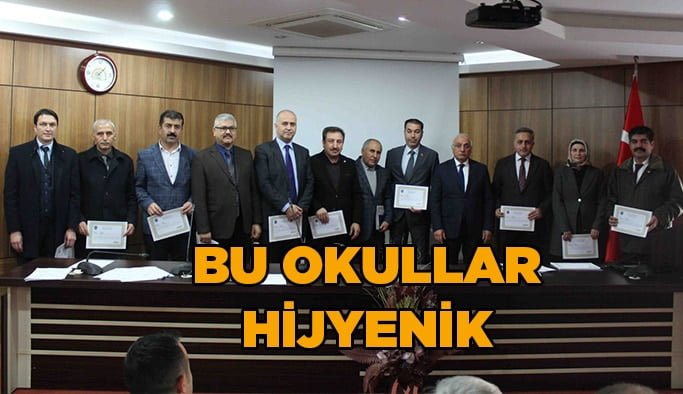 Hijyenik okullara başarı belgesi