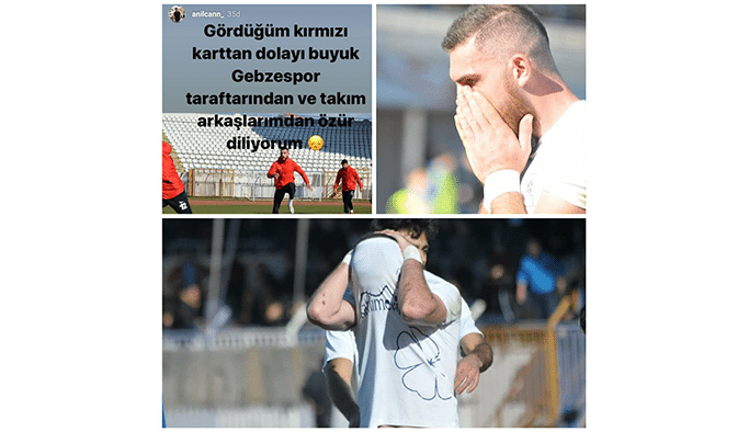 Kırmızı kart için özür diledi