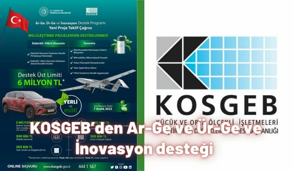 KOSGEB’den Ar-Ge ve Ür-Ge Ve İnovasyon Desteği