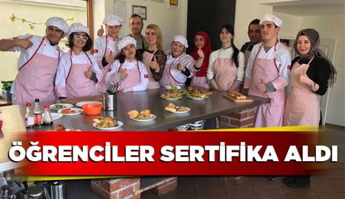 Öğrenciler sertifika aldı