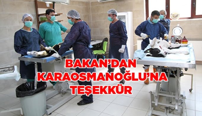 Bakan’dan Karaosmanoğlu’na teşekkür!