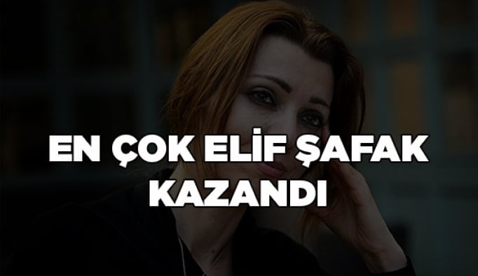 En çok Elif Şafak kazandı