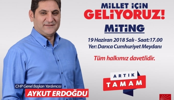 Erdoğdu Darıca’ya geliyor