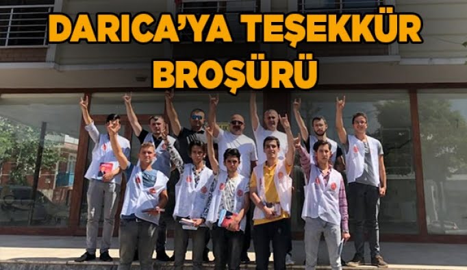 Darıca’ya teşekkür broşürü
