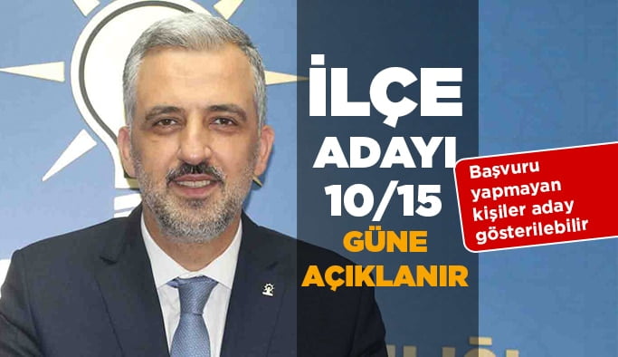 "10/15 güne ilçeler açıklanır"