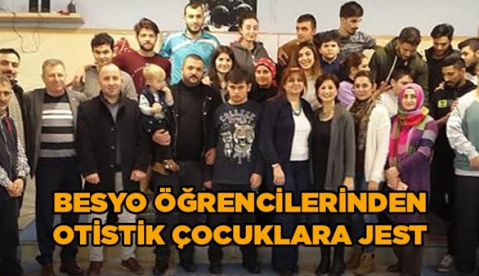 Besyo öğrencilerinden otistik çocuklara jest