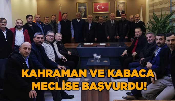 Kahraman ve Kabaca meclise başvurdu!