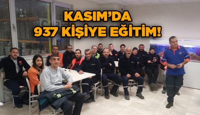 Kasım’da 937 kişiye eğitim!