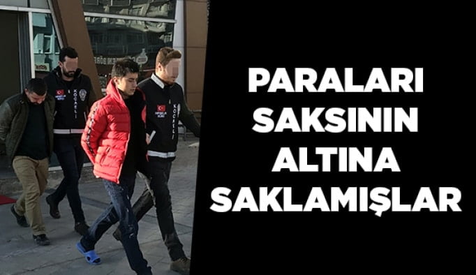 Paraları saksının altına saklamışlar