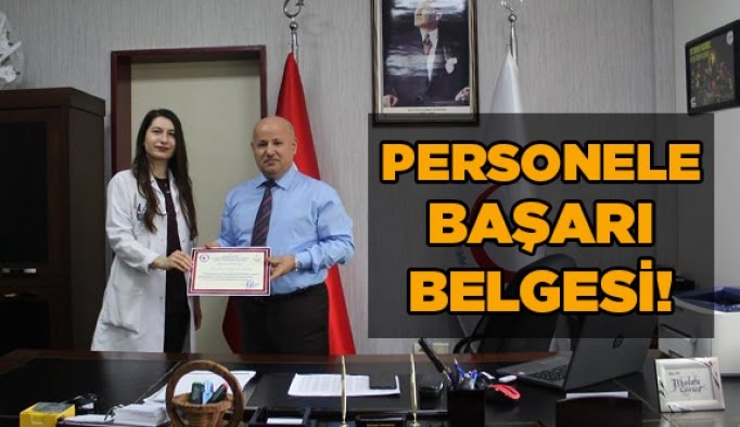 Personele başarı belgesi!