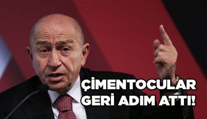 Çimentocular geri adım attı!