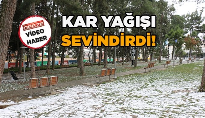 Kar yağışı sevindirdi!