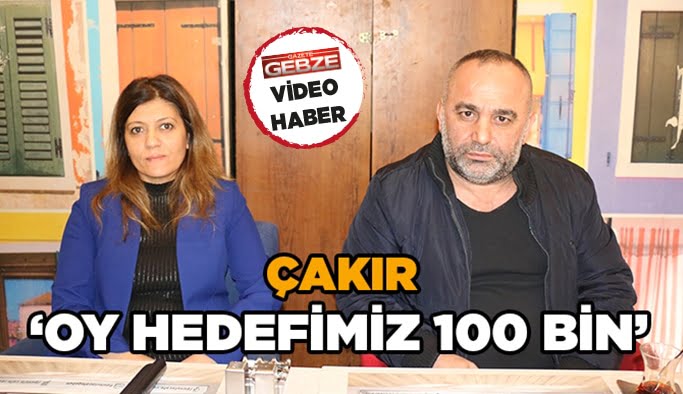 Çakır, ‘’Oy Hedefimiz 100 bin’’