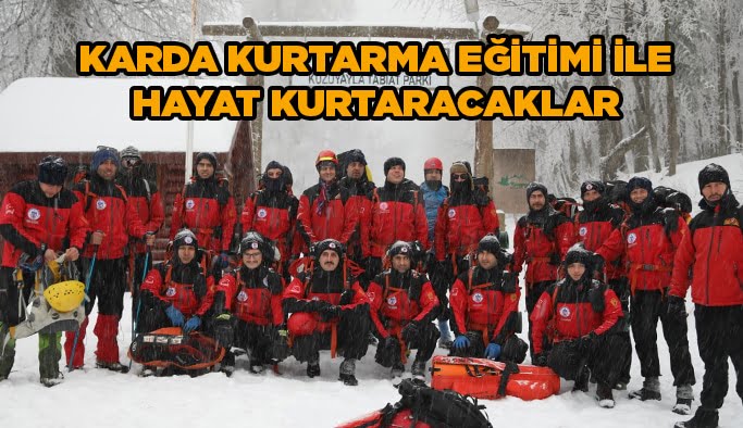 Karda kurtarma eğitimi ile hayat kurtaracaklar