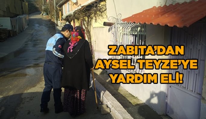 Zabıtadan Aysel Teyze’ye yardım eli!
