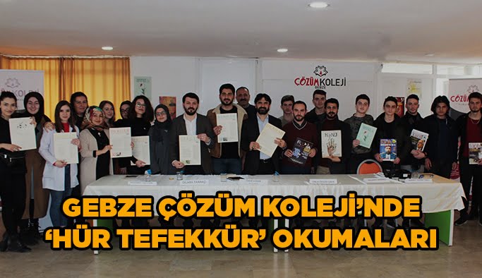 Gebze Çözüm Koleji'nde "Hür Tefekkür" Okumaları