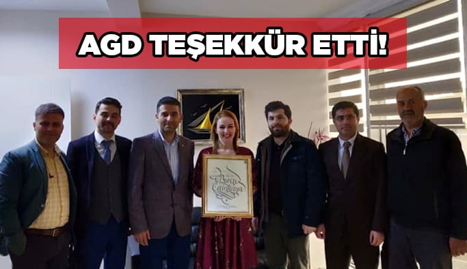 AGD teşekkür etti
