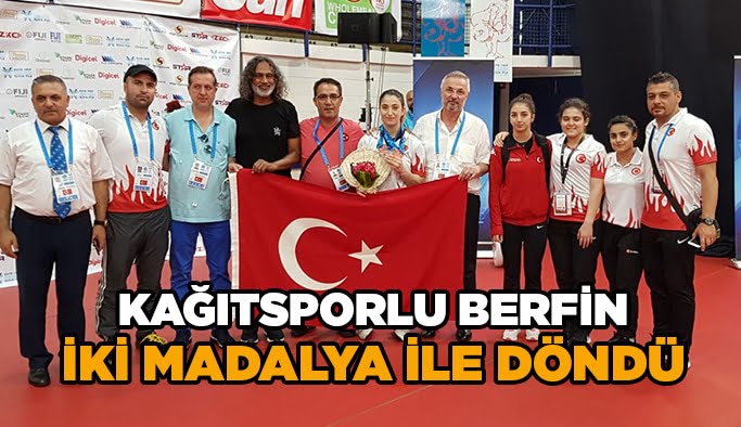 Kağıtsporlu Berfin iki madalya ile döndü
