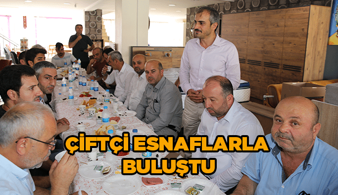 Çiftçi esnaflarla buluştu