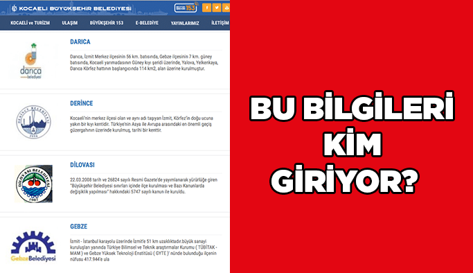 Bu bilgileri kim giriyor?  