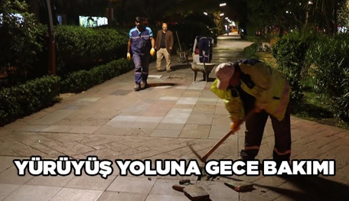 Yürüyüş Yolu’na gece bakımı