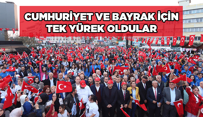 Kocaeli, Cumhuriyet ve bayrak için tek yürek oldu