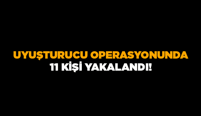 Uyuşturucu operasyonunda 11 kişi yakalandı!
