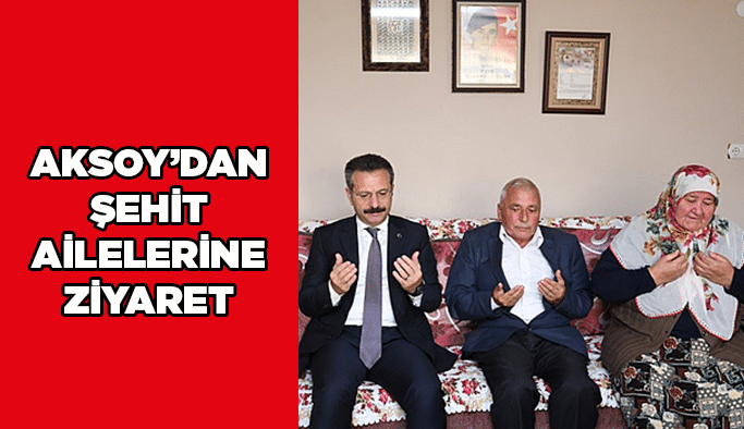 Aksoy'dan şehit ailelerine ziyaret