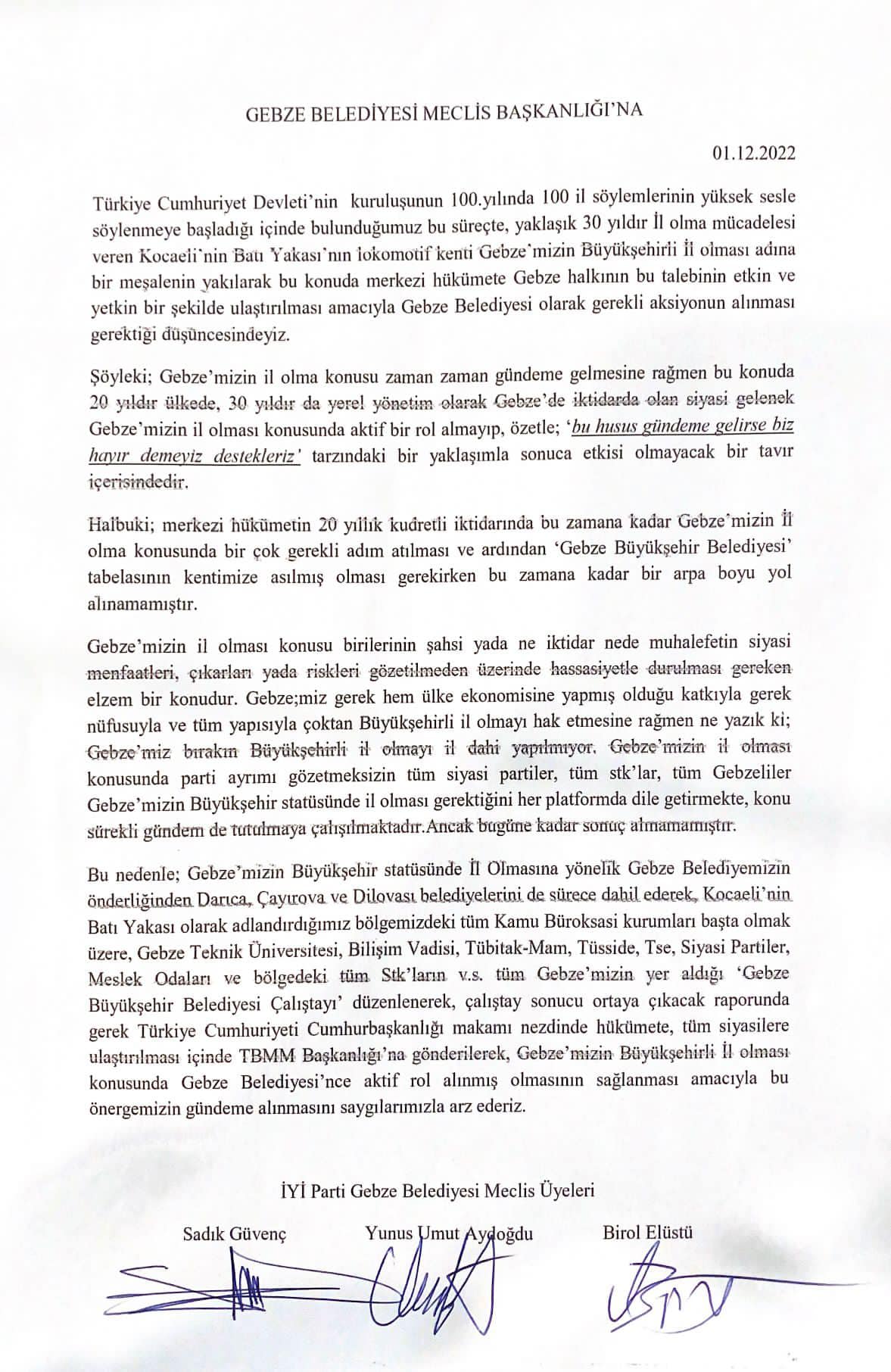 İyi Parti istedi, meclis reddetti !