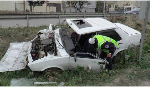Poşetten kaçtı kaza yaptı!
