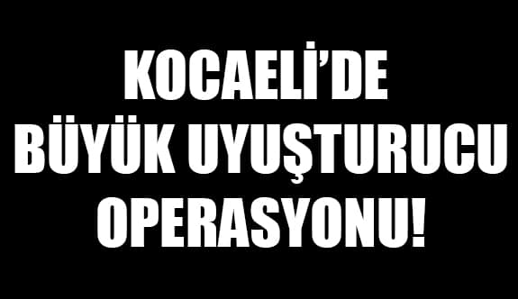 Kocaeli'de büyük operasyon !