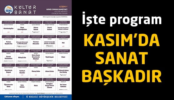 Kasım’da sanat başkadır