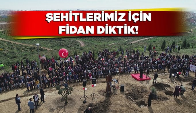 Şehitlerimiz için fidan diktik!