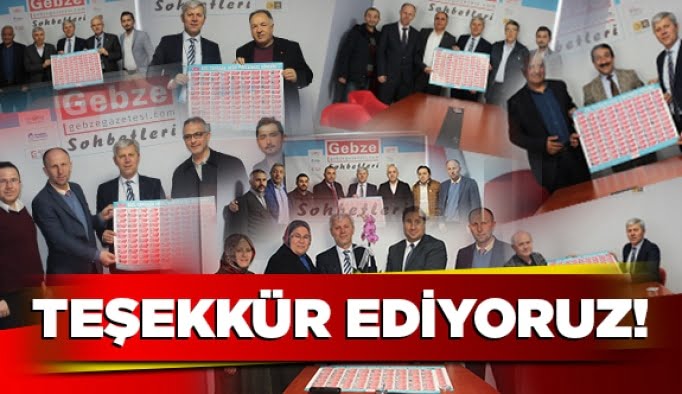 Teşekkür ediyoruz!