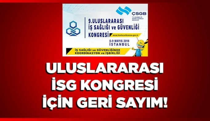 Uluslararası İSG Kongresi için geri sayım!