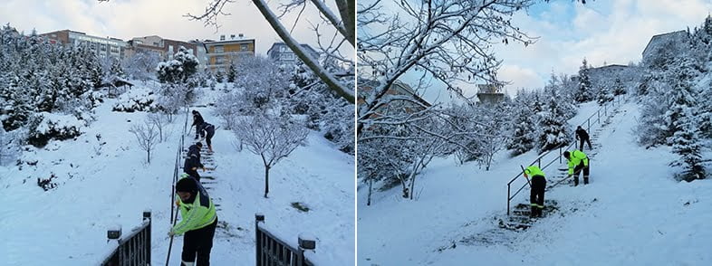 Gebze Bölgesinde Kar Teyakkuzu