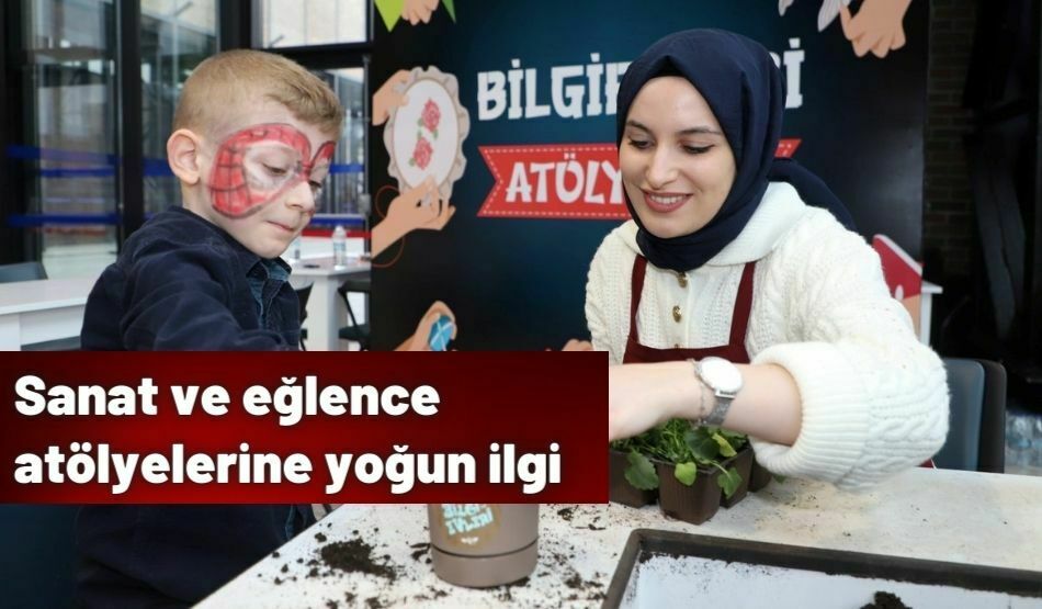 Sanat ve eğlence atölyelerine yoğun ilgi