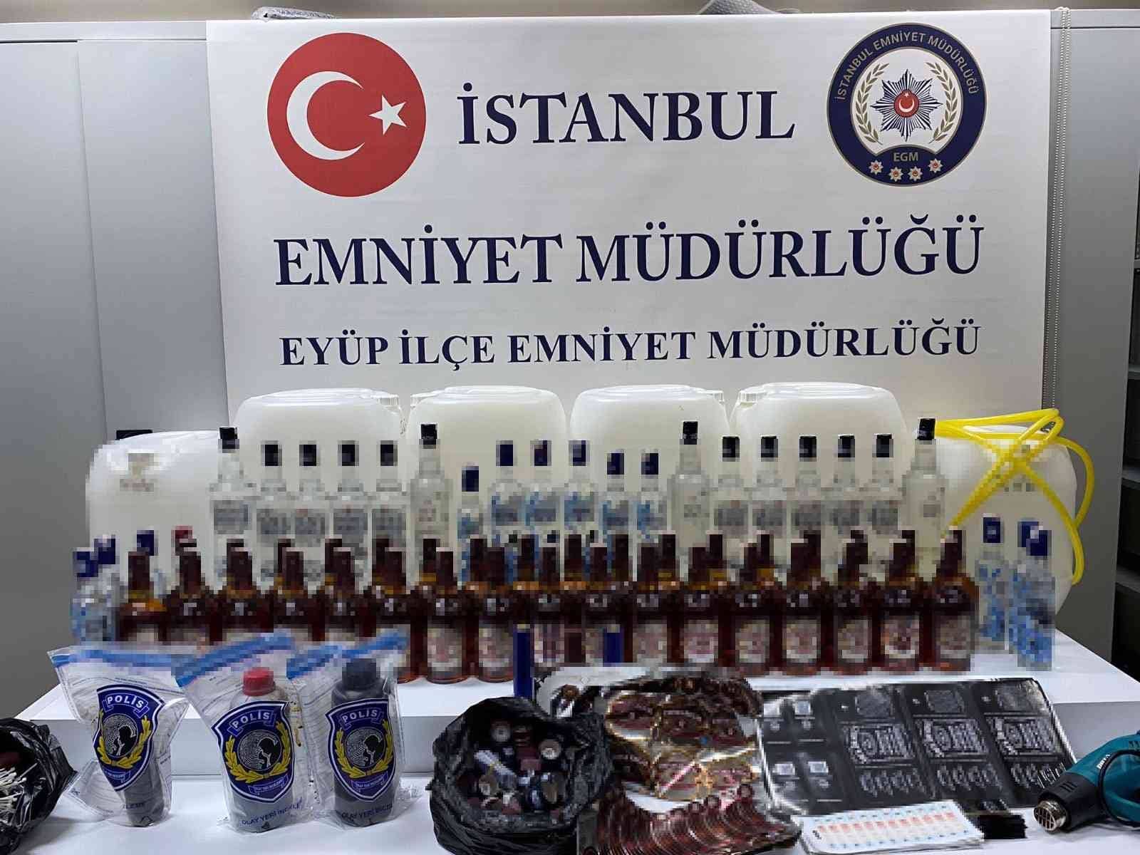 Eyüpsultan’da sahte içki operasyonu: 3 gözaltı