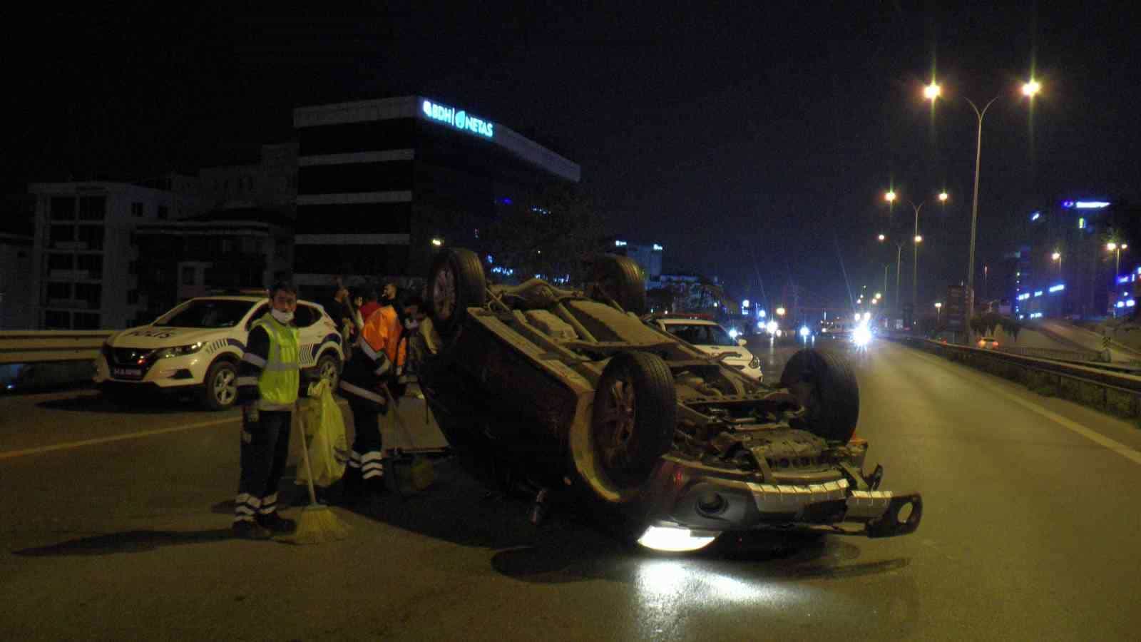 Maltepe’de makas atarak ilerleyen sürücü kazaya neden oldu: 3 yaralı
