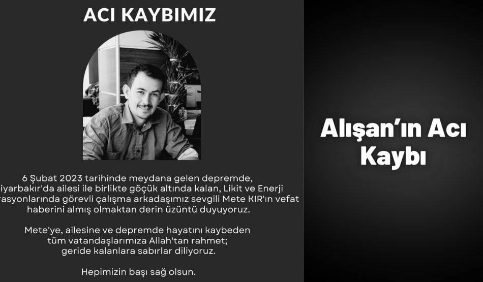 Alışan’ın Acı Kaybı