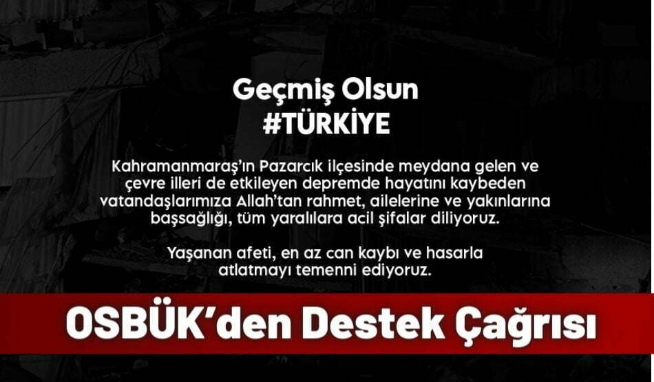 OSBÜK’den Destek Çağrısı