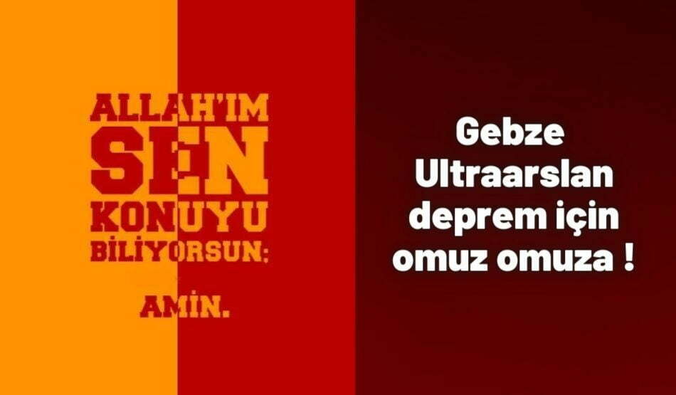 Gebze Ultraarslan Deprem İçin Omuz Omuza !