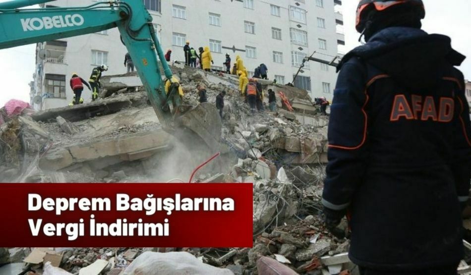 Deprem Bağışlarına Vergi İndirimi