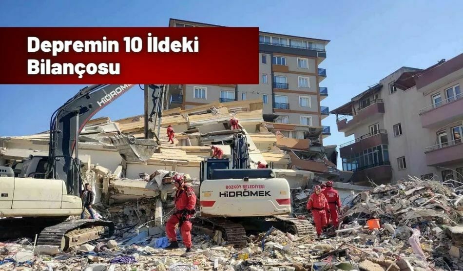 Depremin 10 İldeki Bilançosu