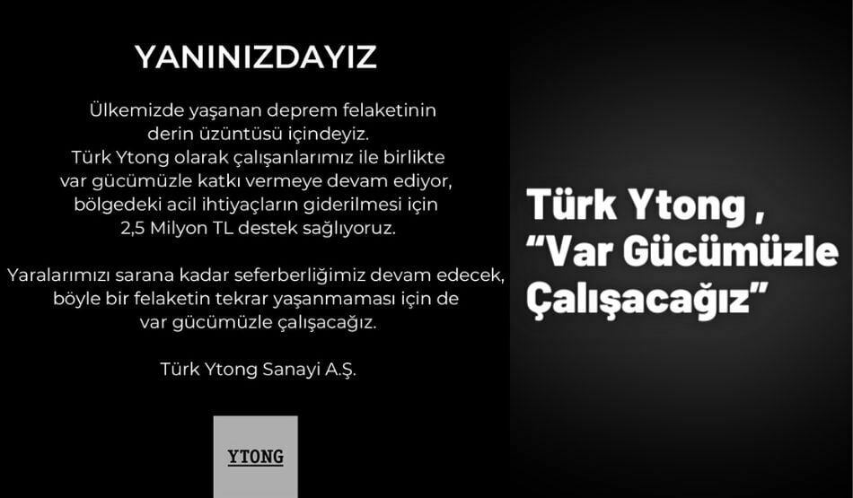 Türk Ytong , “Var Gücümüzle Çalışacağız”