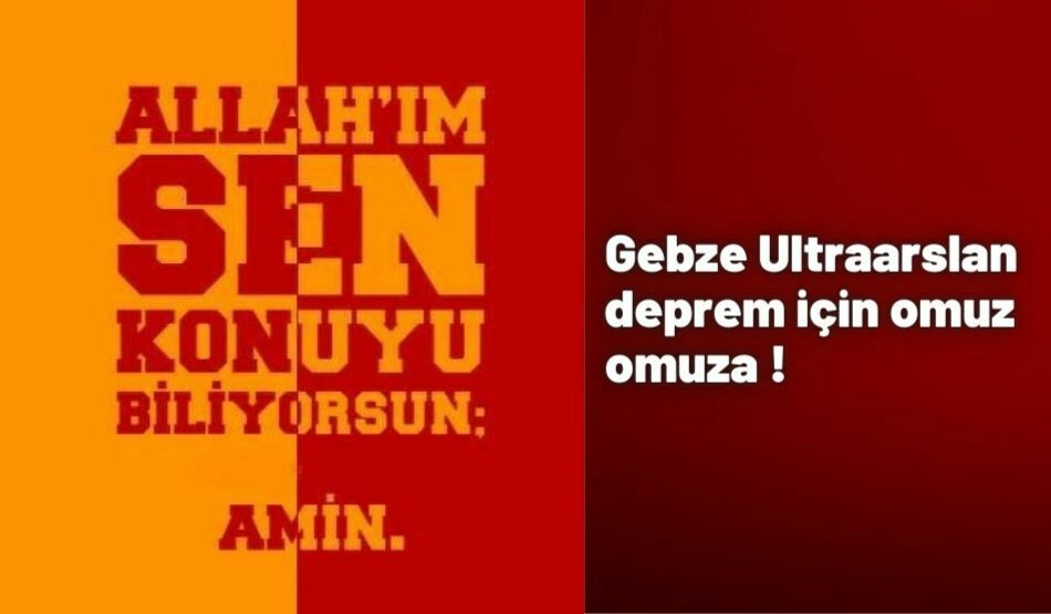 Gebze Ultraarslan deprem için omuz omuza !