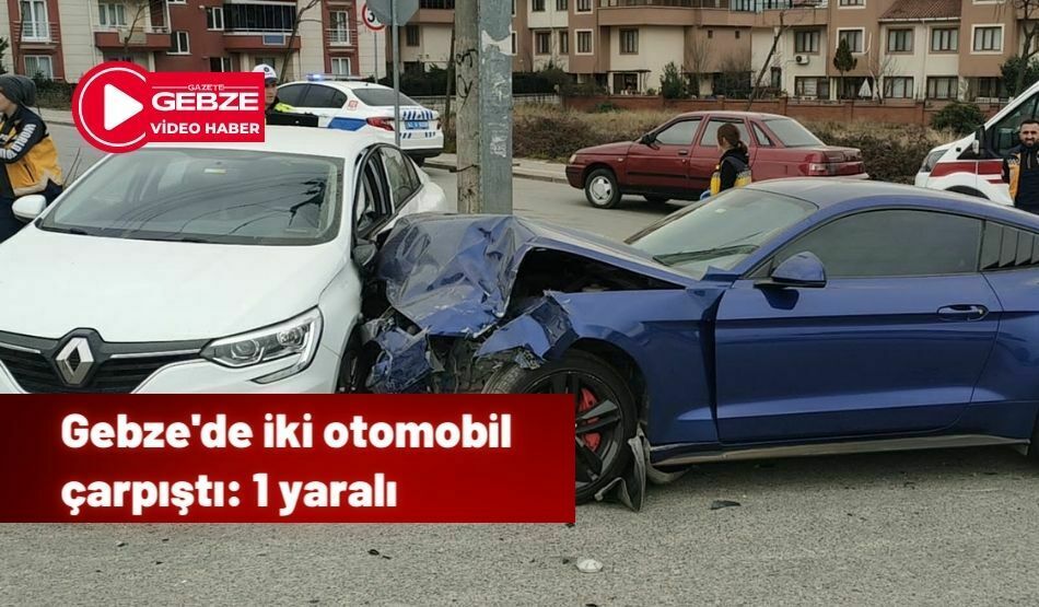 Gebze’de iki otomobil çarpıştı: 1 yaralı