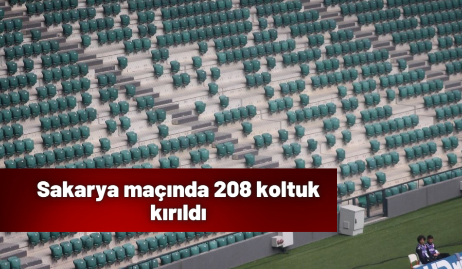 Kocaelispor – Sakaryaspor maçında 208 koltuk kırıldı