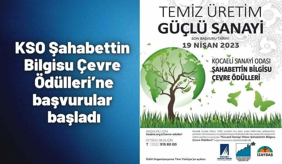 KSO Şahabettin Bilgisu Çevre Ödülleri’ne Başvurular Başladı